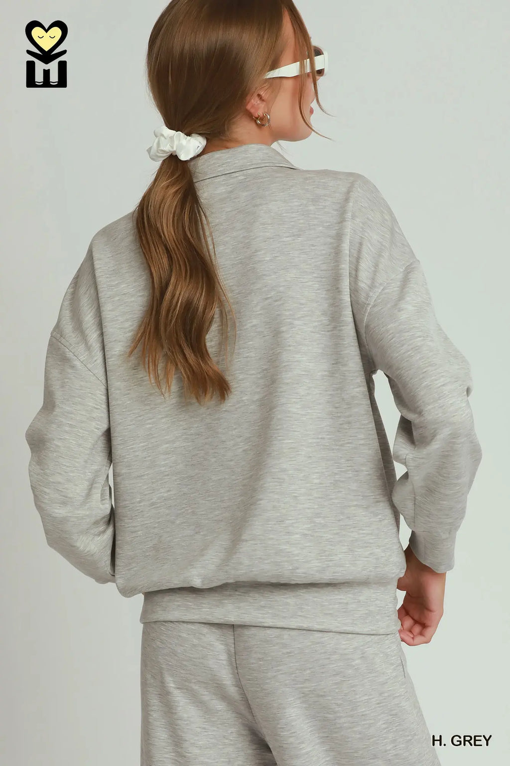 Ruffled Luxeknit Quarterzip