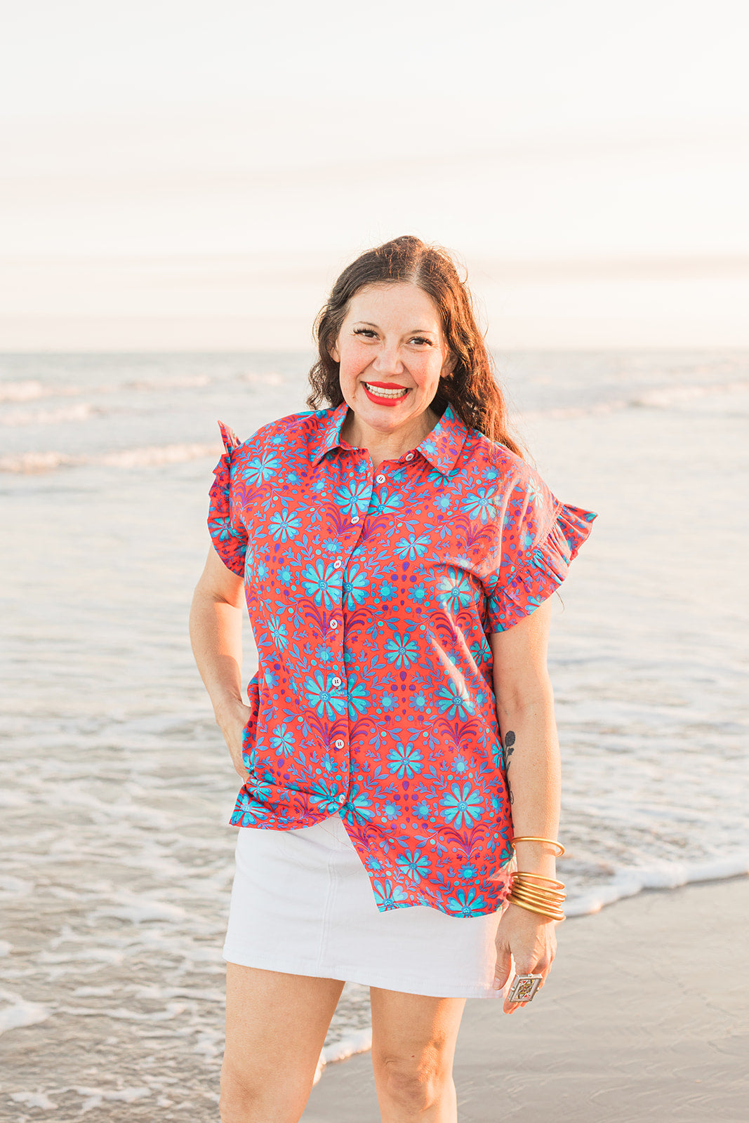 Stevie Red Layerz Top