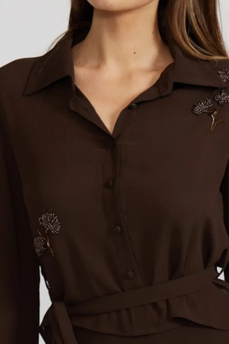 Zayn Beaded Espresso Top