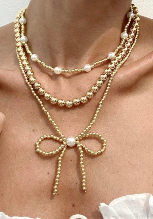 Multilayer Bow Necklace