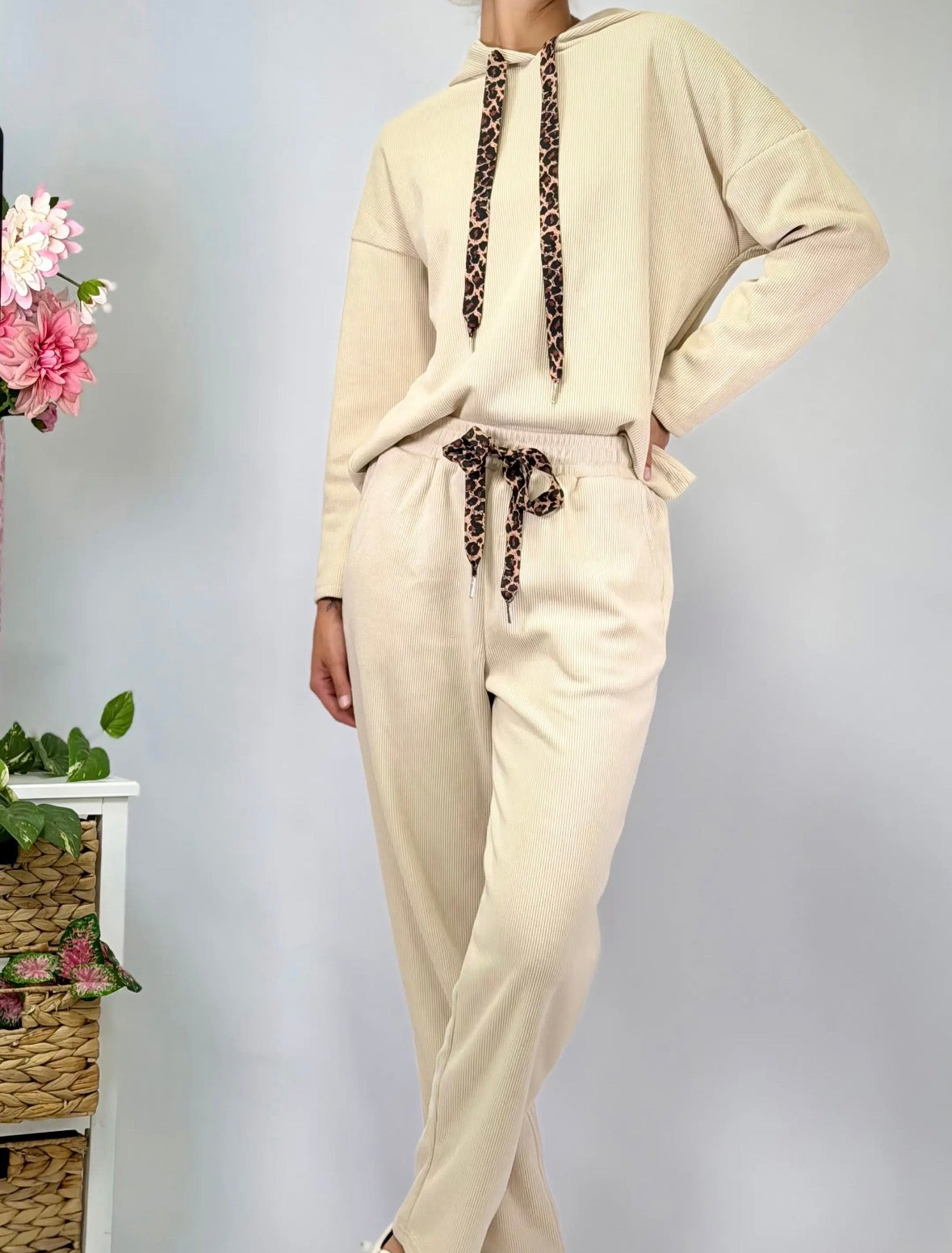 Creme Leopard Pants