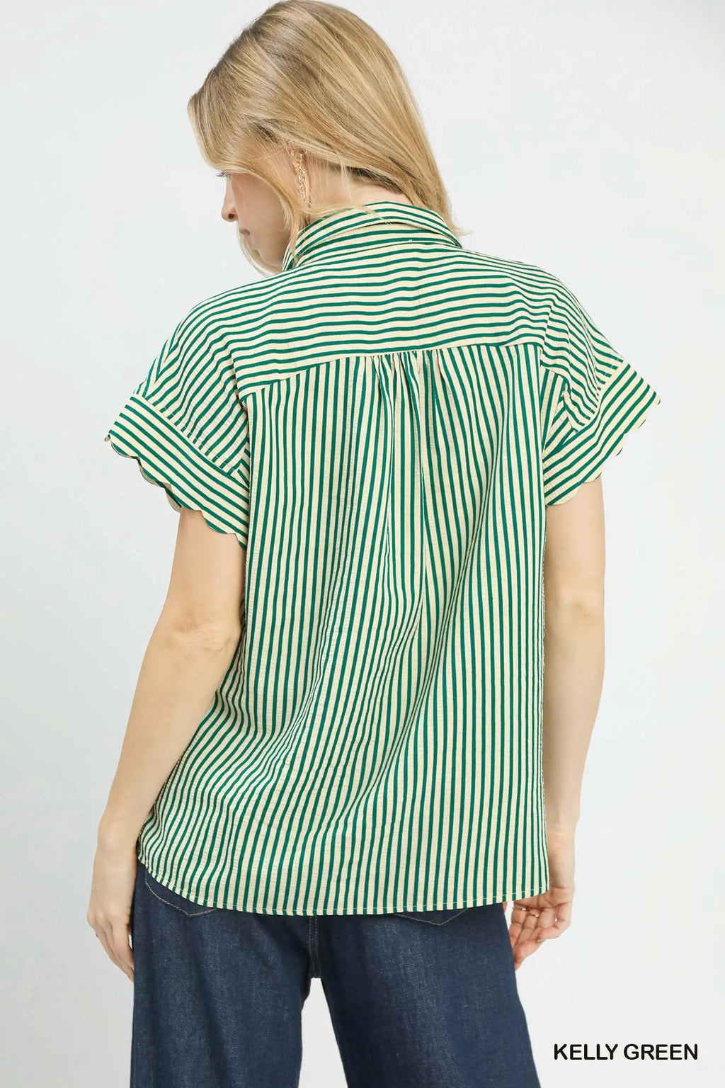Scallop Stripe Top