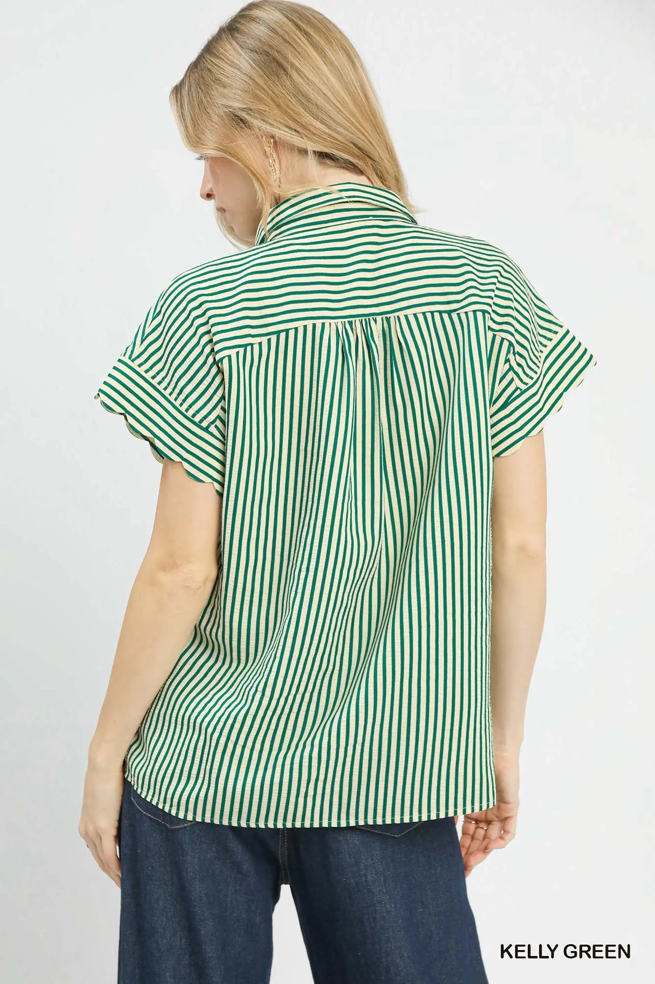 Scallop Stripe Top