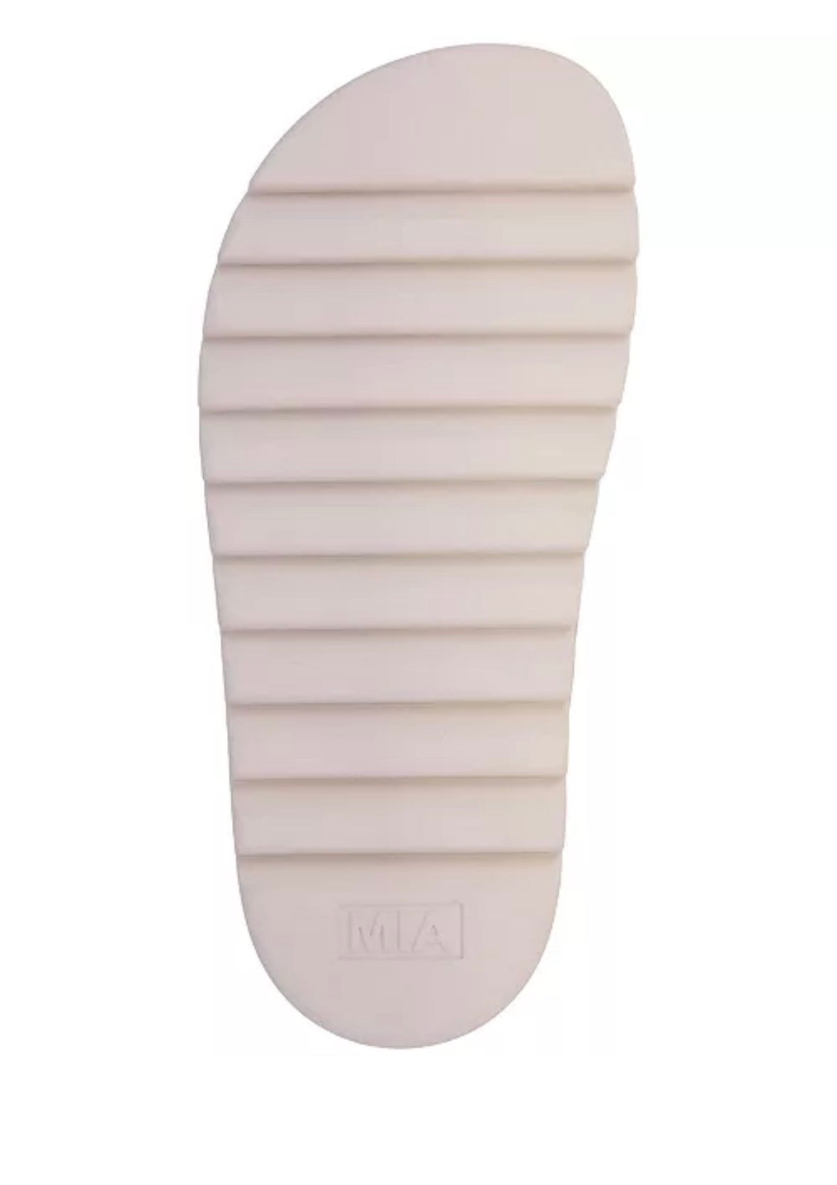 White shoe sole with 'Nila' branding on a white background
