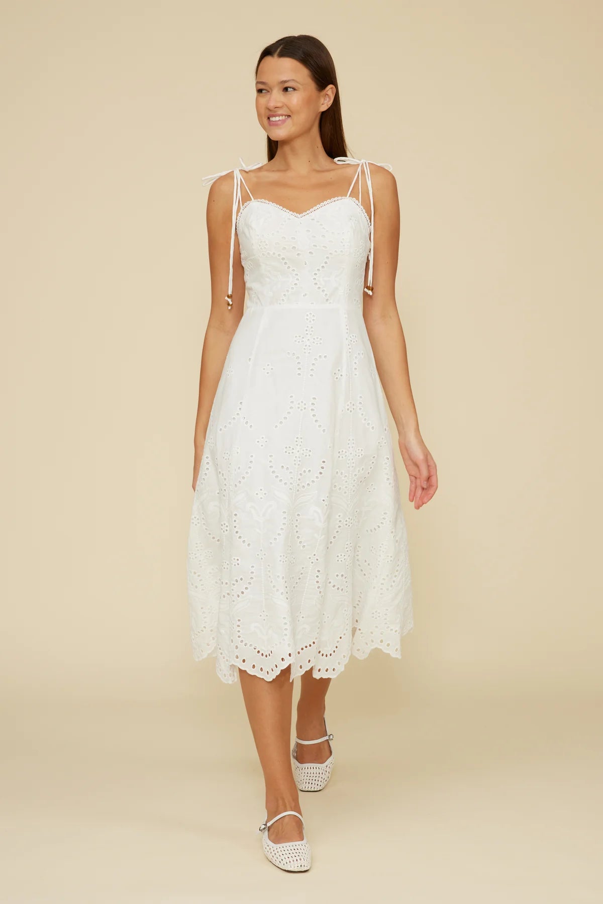 Marseline Eyelet Midi Dress