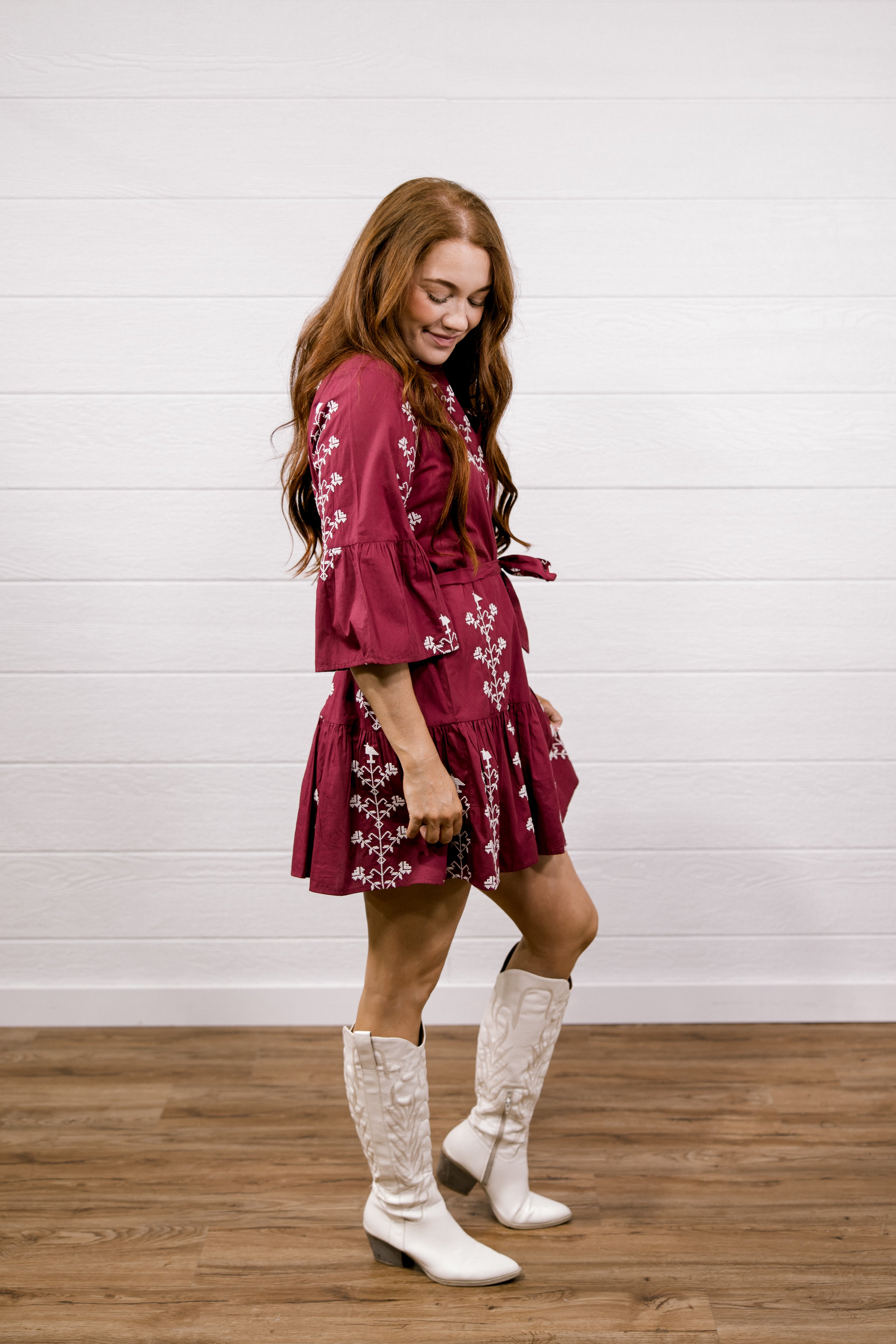 Ellington Maroon Dress | Oh My Stars