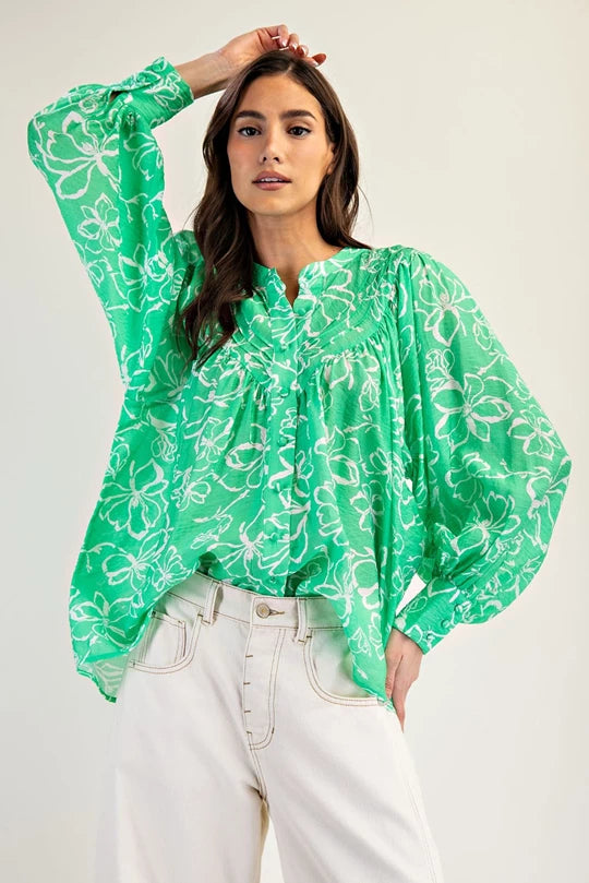 Acid Lime Button Down