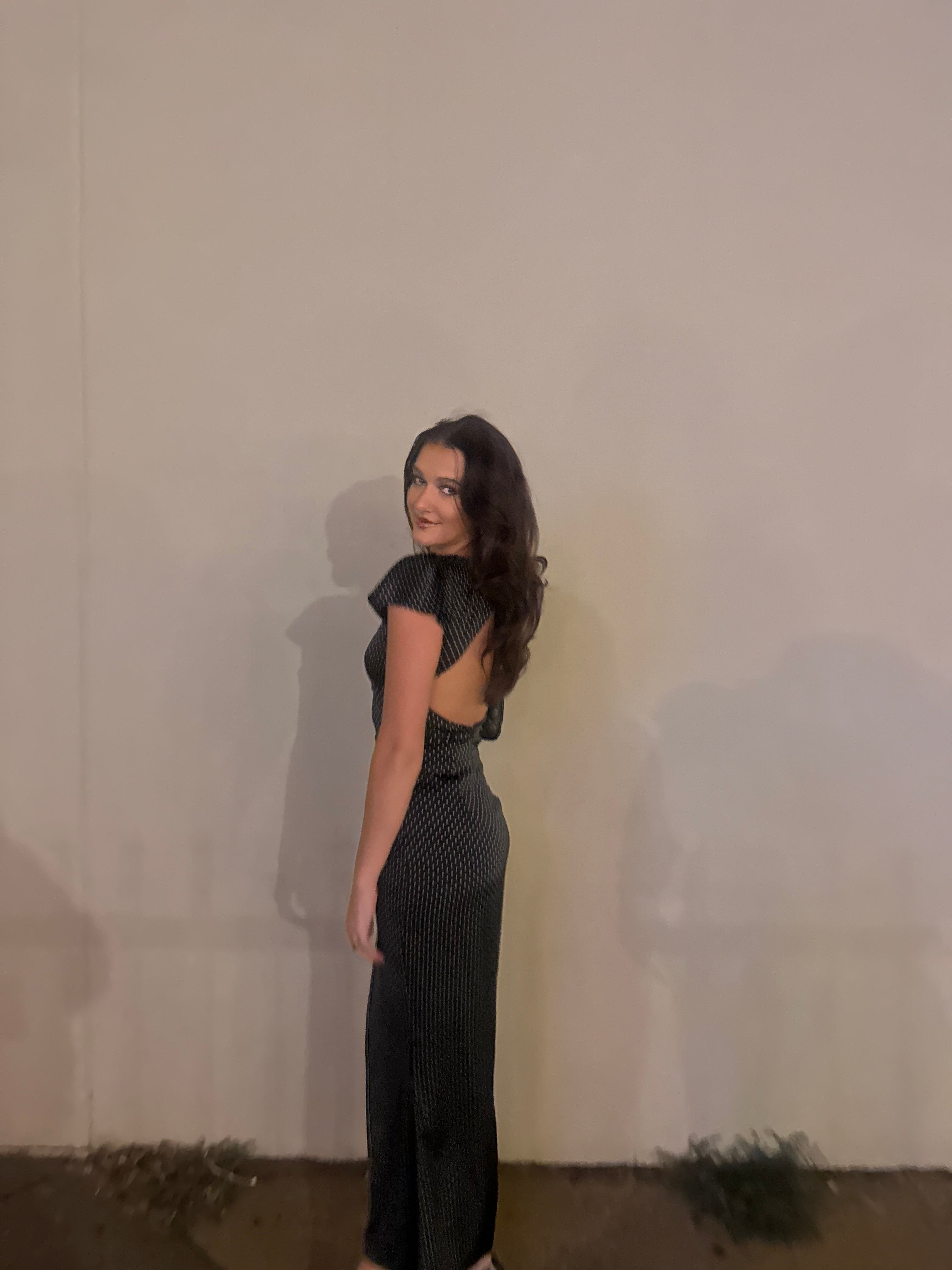 Satin Polka Dot Maxi