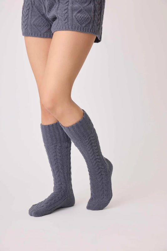 Chenille Cozy Cable Socks