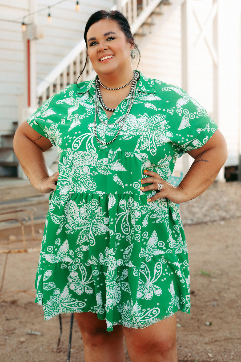 Green Paisley Dress