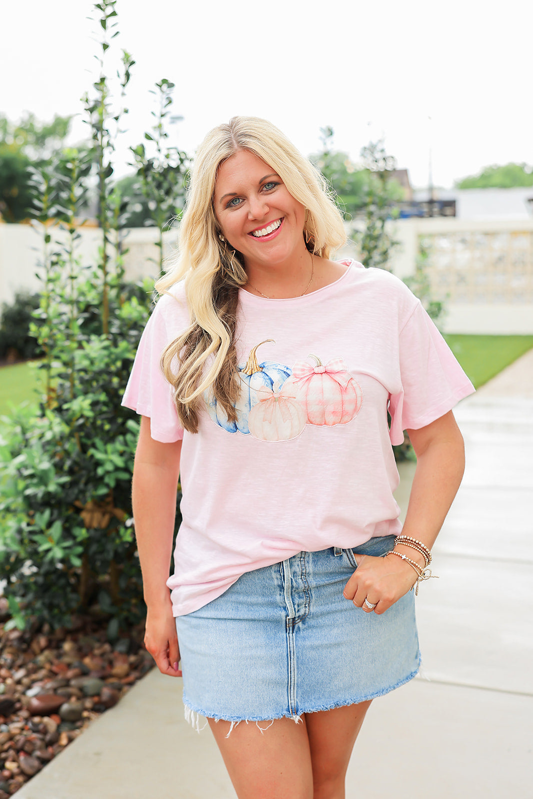 Pink Pumpkin Basic Layerz Tee