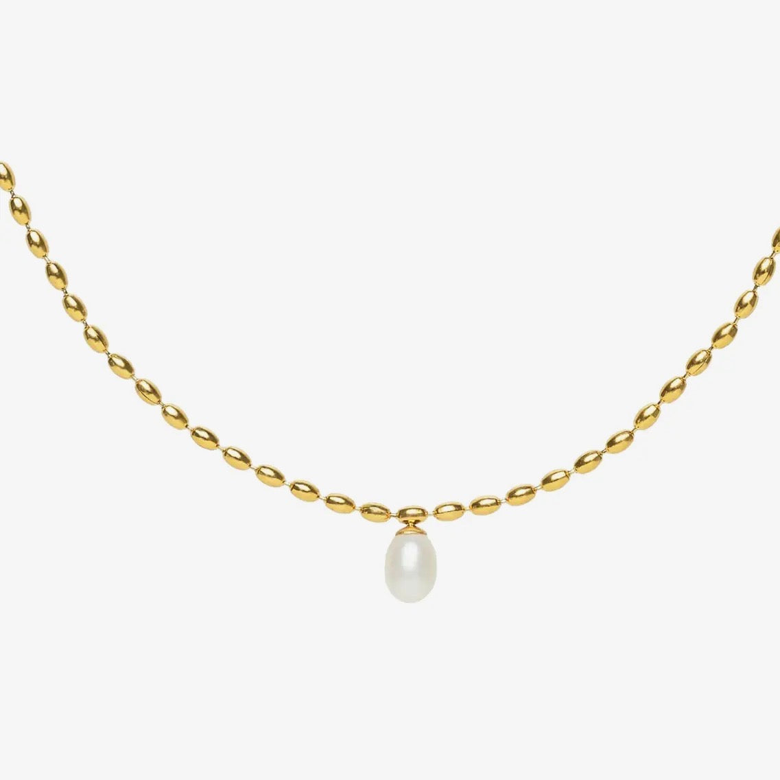 Gold Pearl Necklace