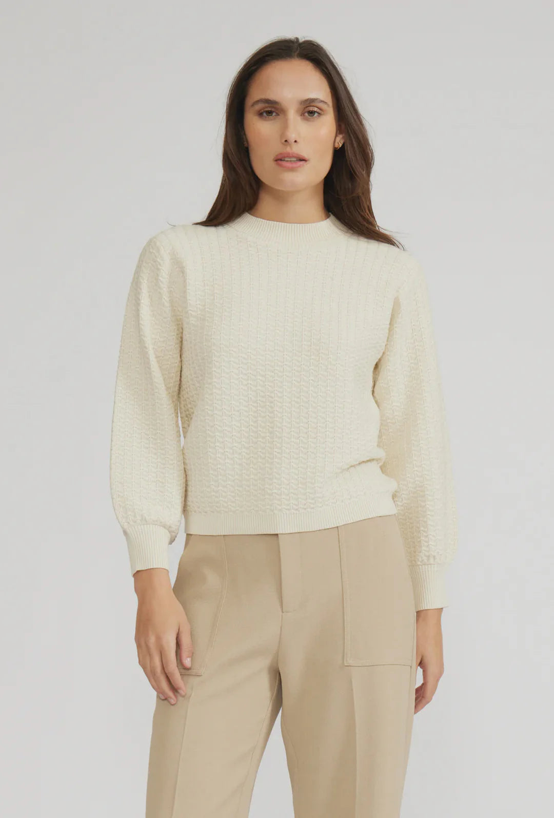 Britney Knit Top - Cream