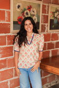Haley Layerz Top - Red Floral