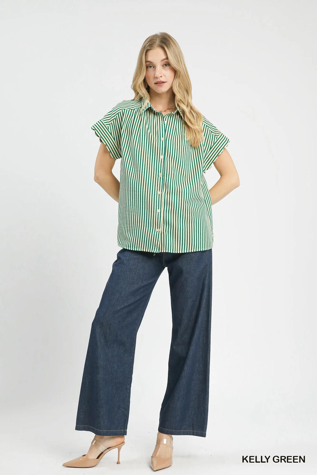 Scallop Stripe Top