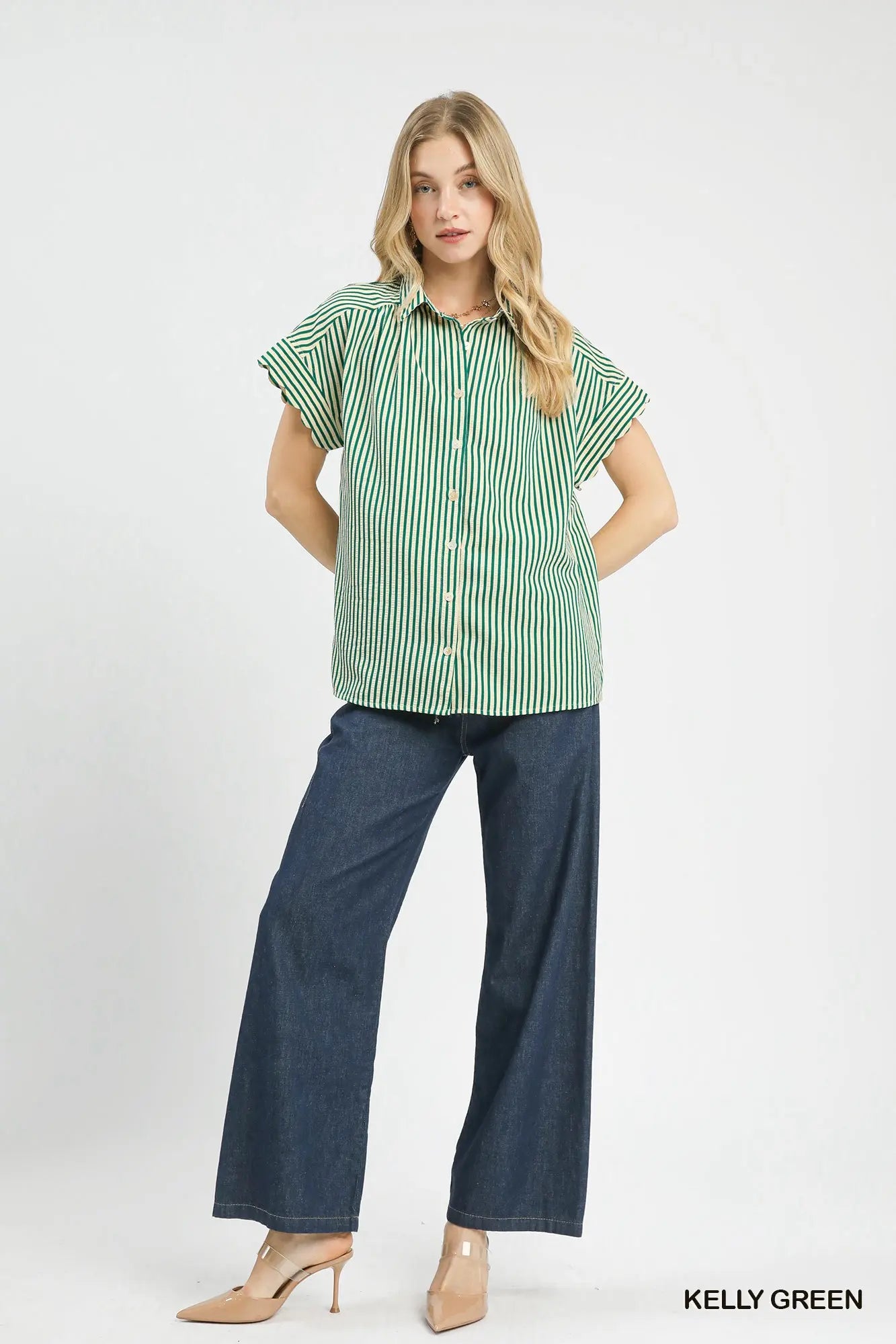 Scallop Stripe Top