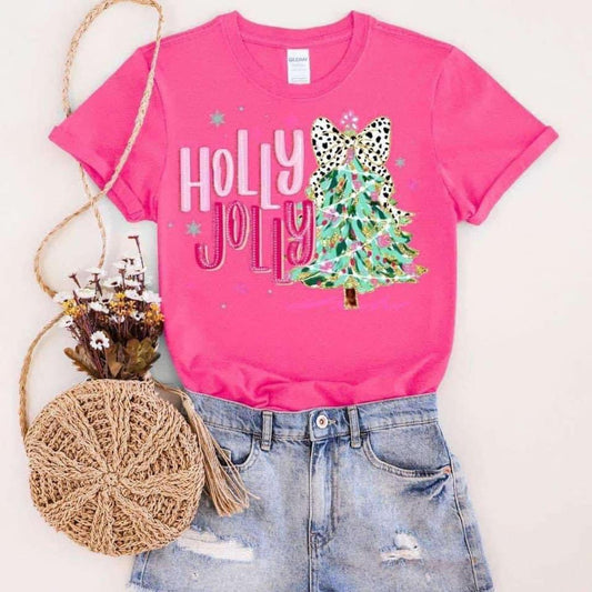 Holly Jolly Pink Tee