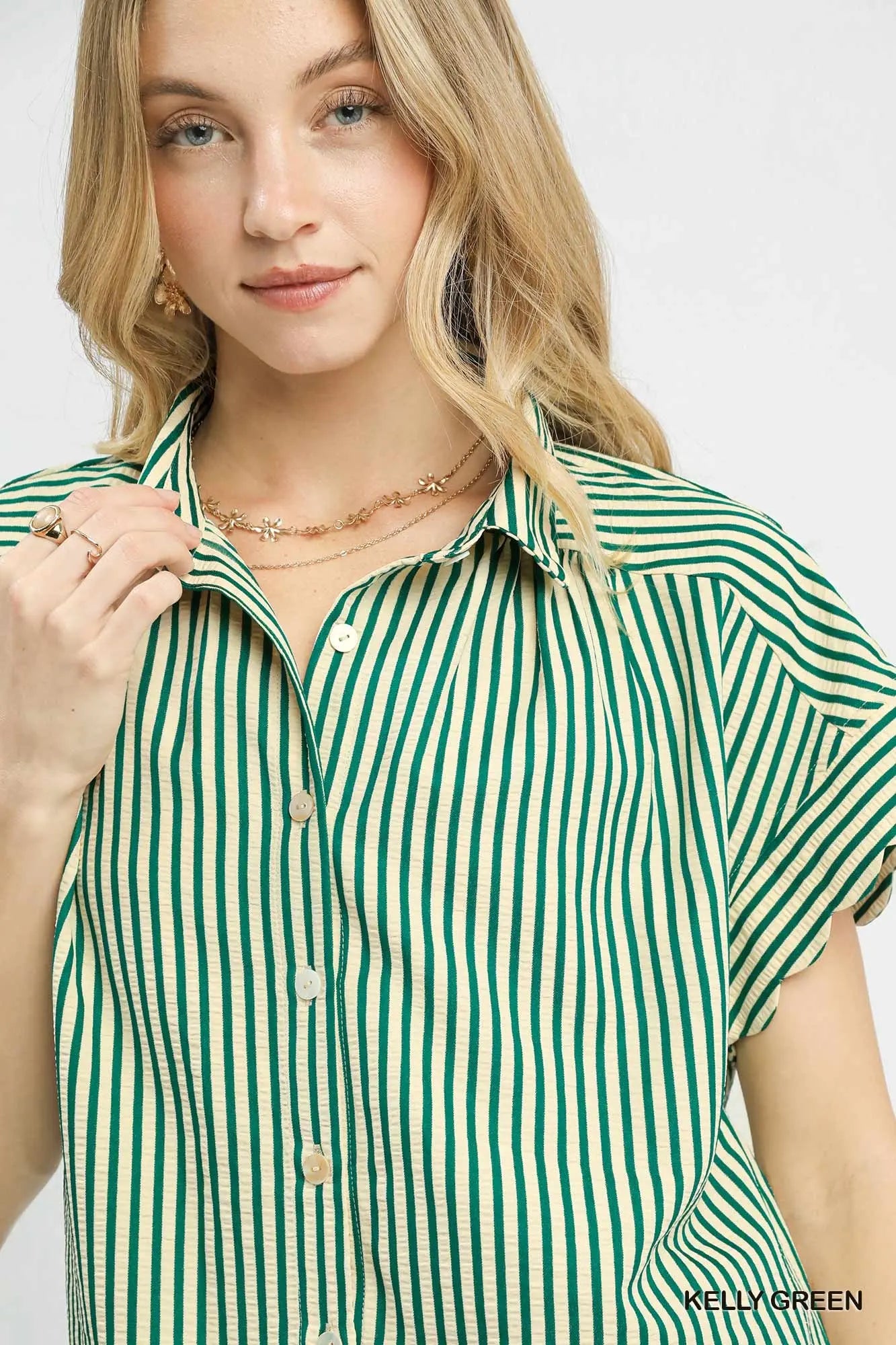 Scallop Stripe Top