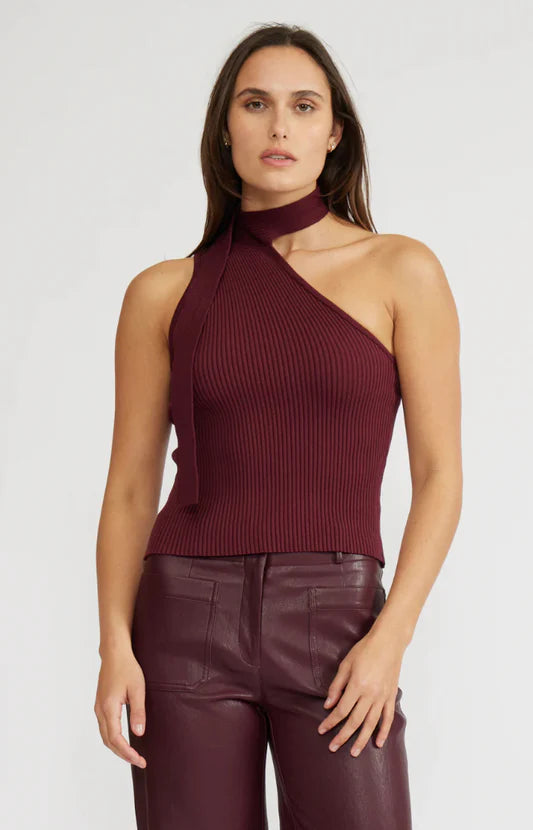Selah Knit Top - Maroon