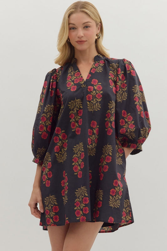 Black Floral Dress