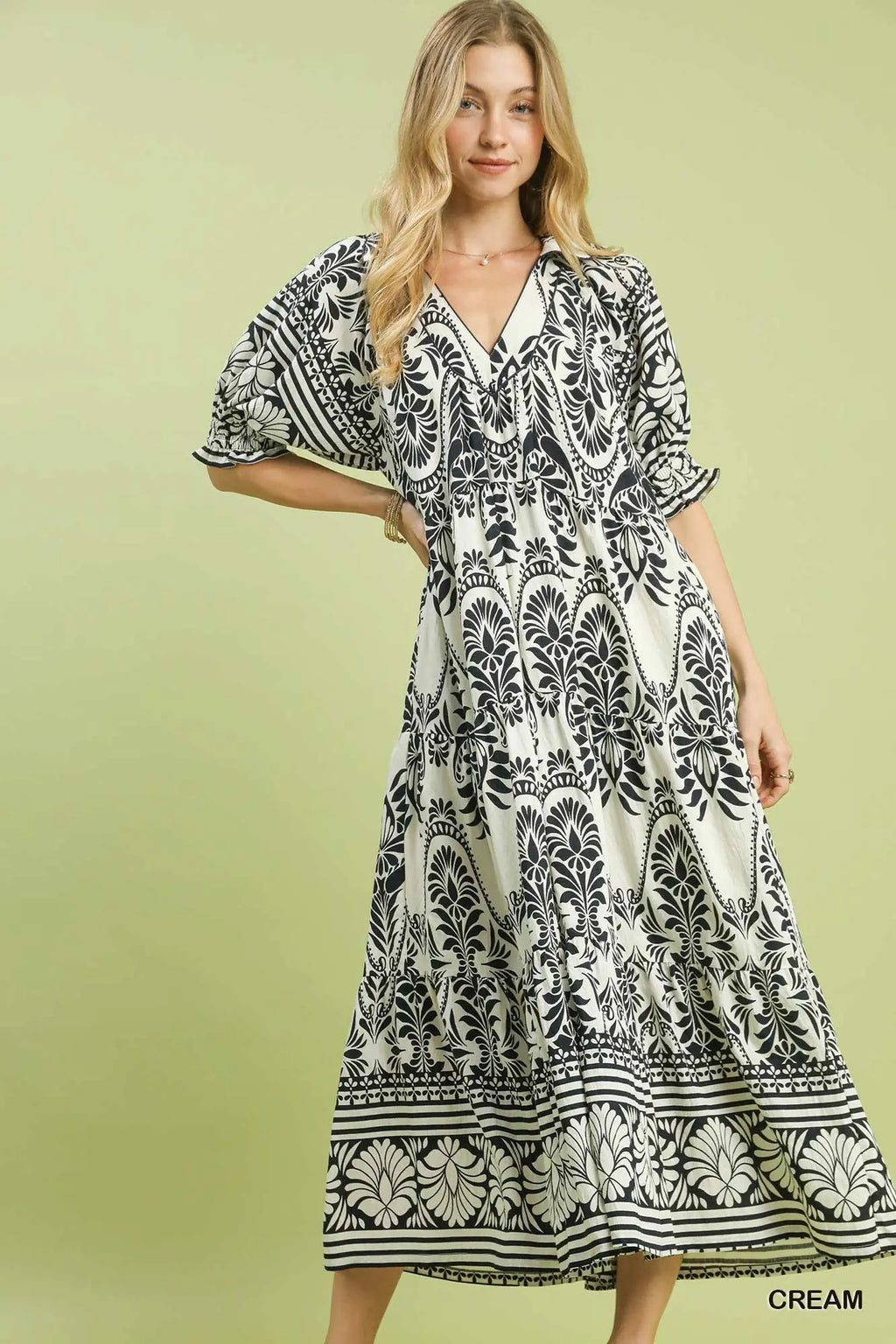 Border Midi Dress