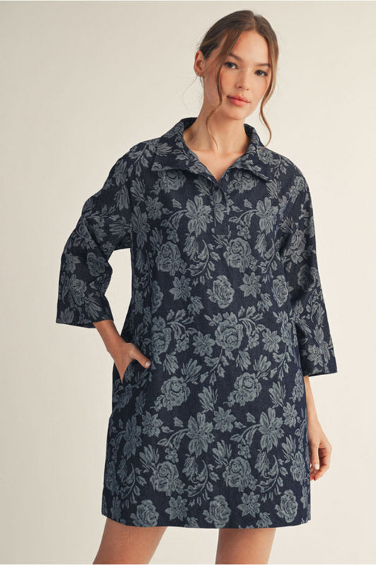 Floral Denim Dress