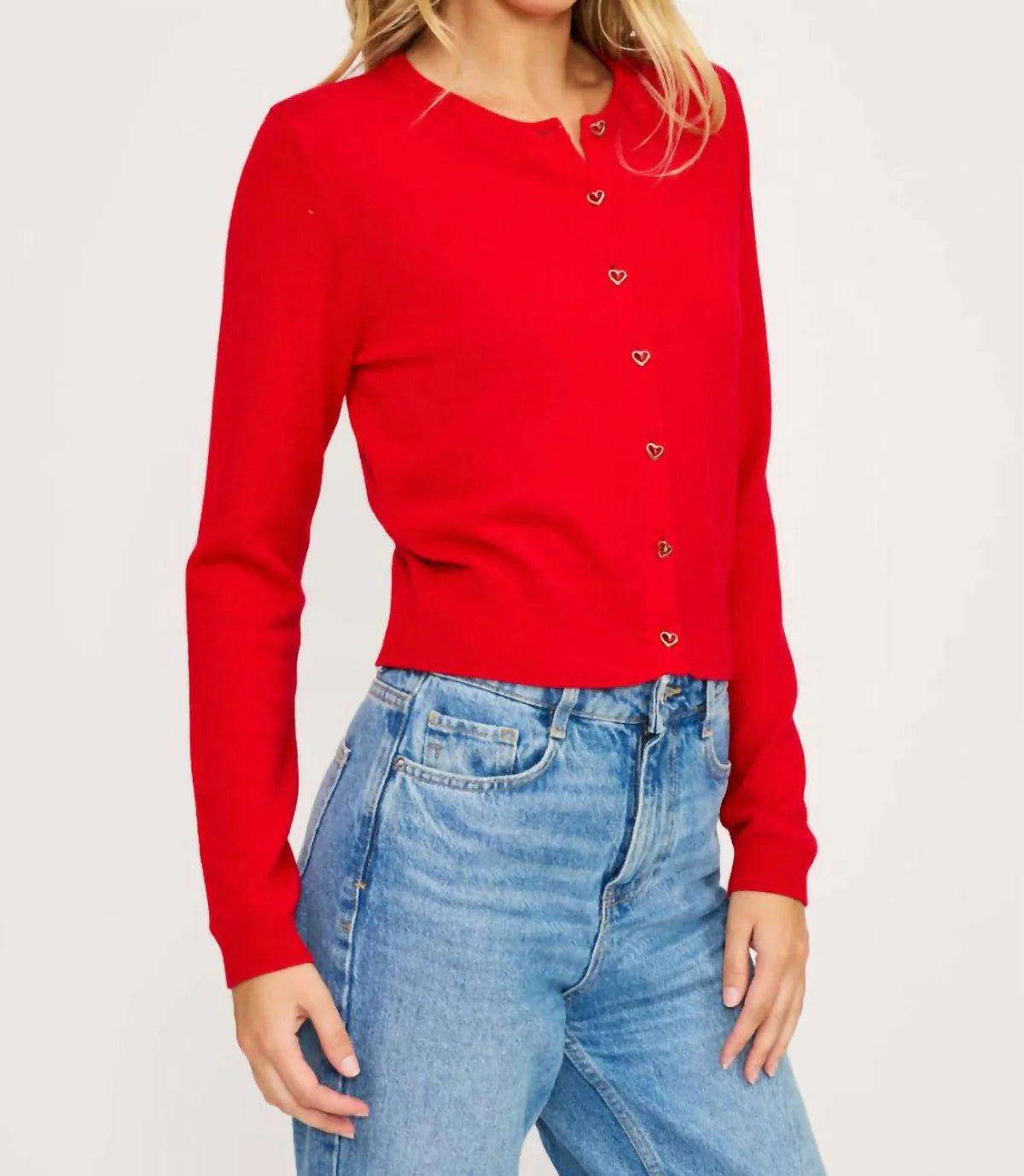 Celeste Heart Button Cardi
