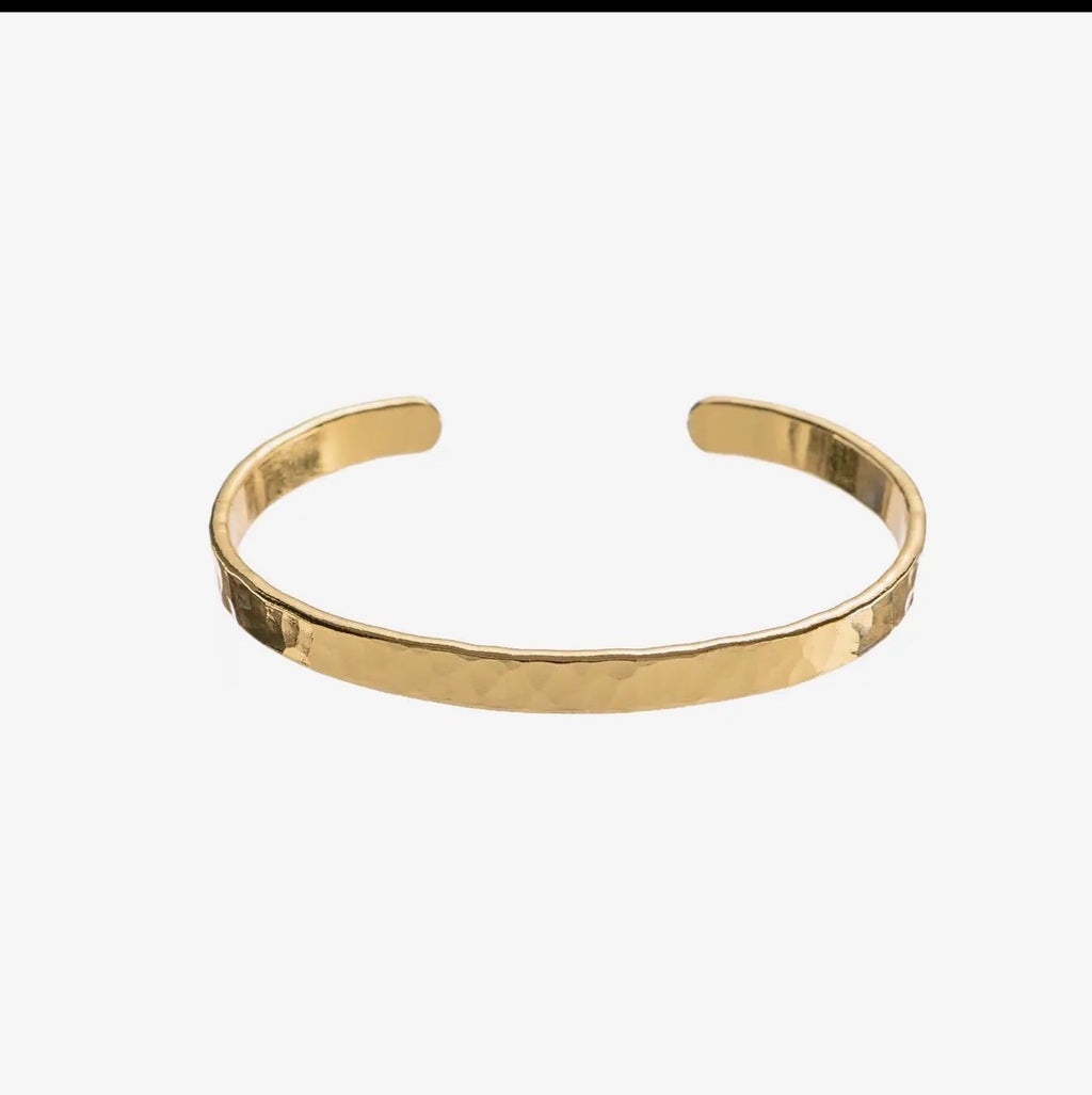 Gold Hammered Bangle
