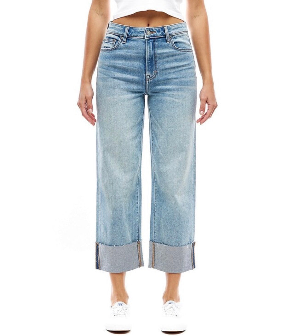 Ella Wide Cuff Jeans