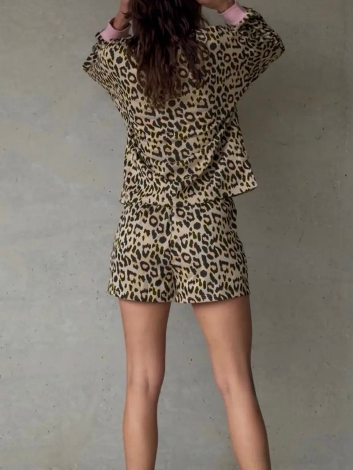 Pink Leopard Shorts