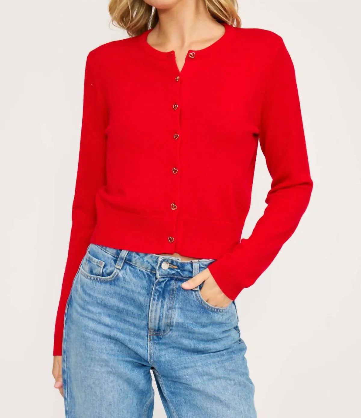 Celeste Heart Button Cardi