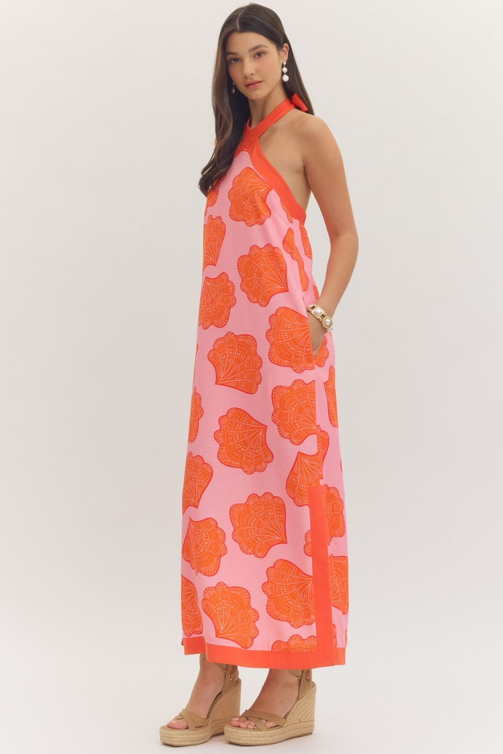Shell Halter Dress