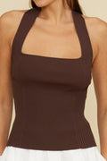 Lydia Halter Top - Brown
