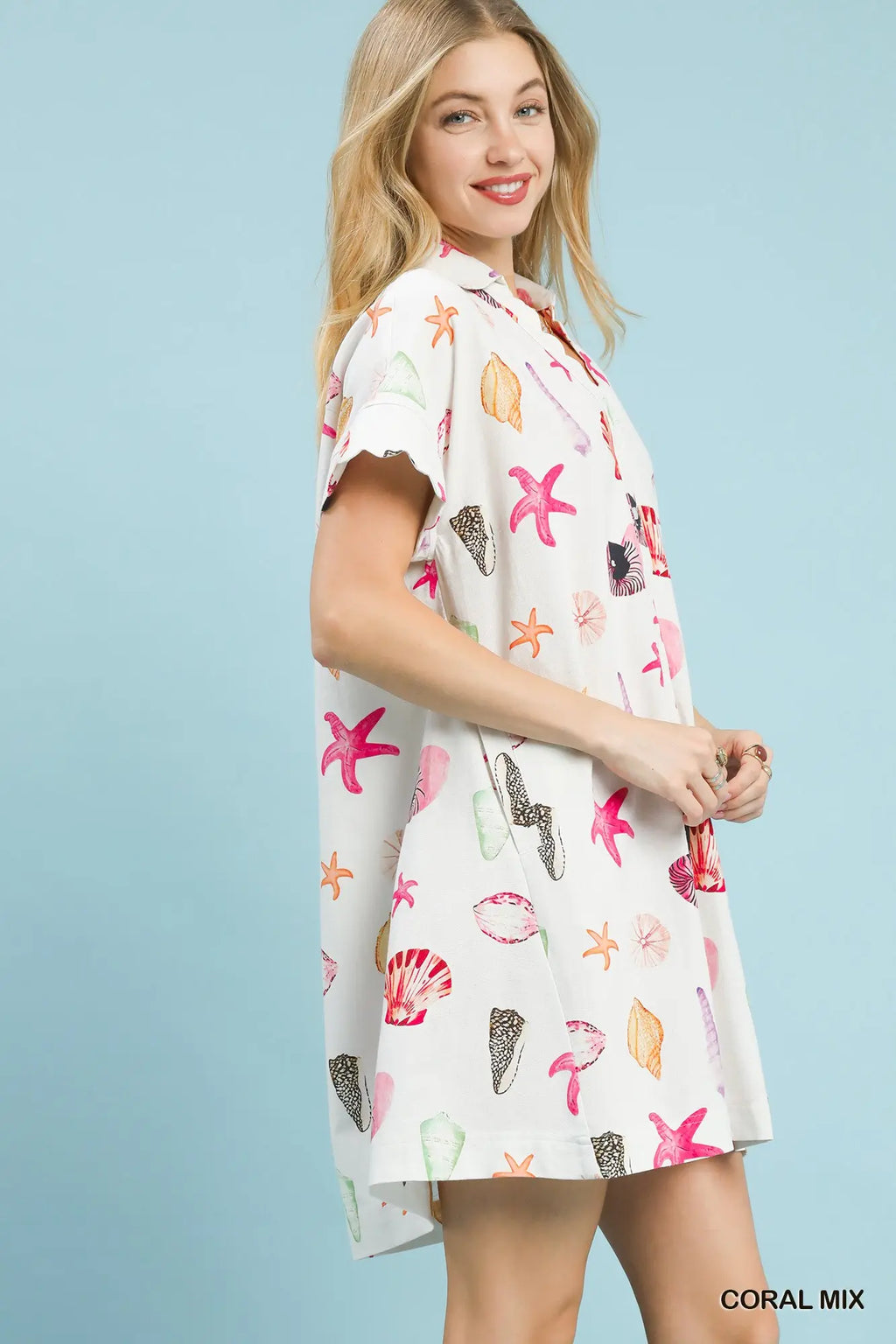Seashell Coral Mix Dress