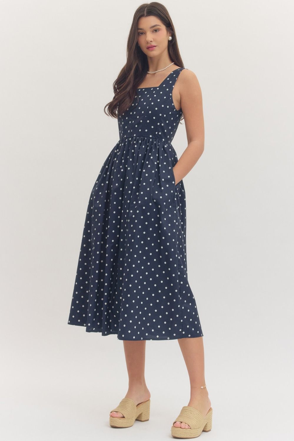 Polka Dot Sleeveless Dress