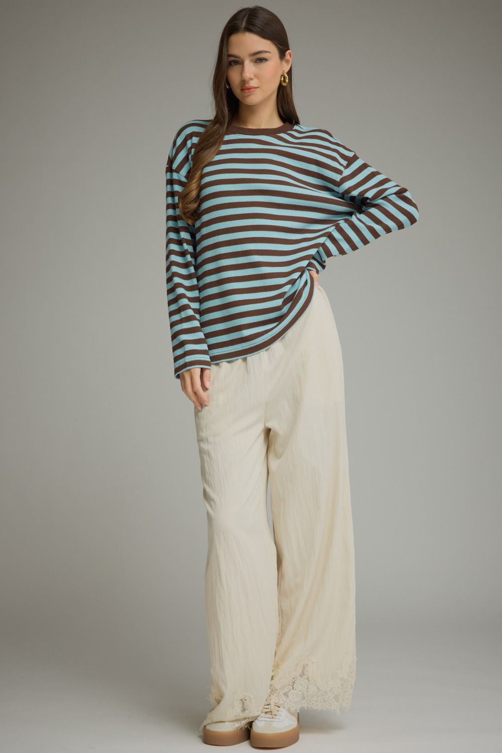 Striped Waffle Top