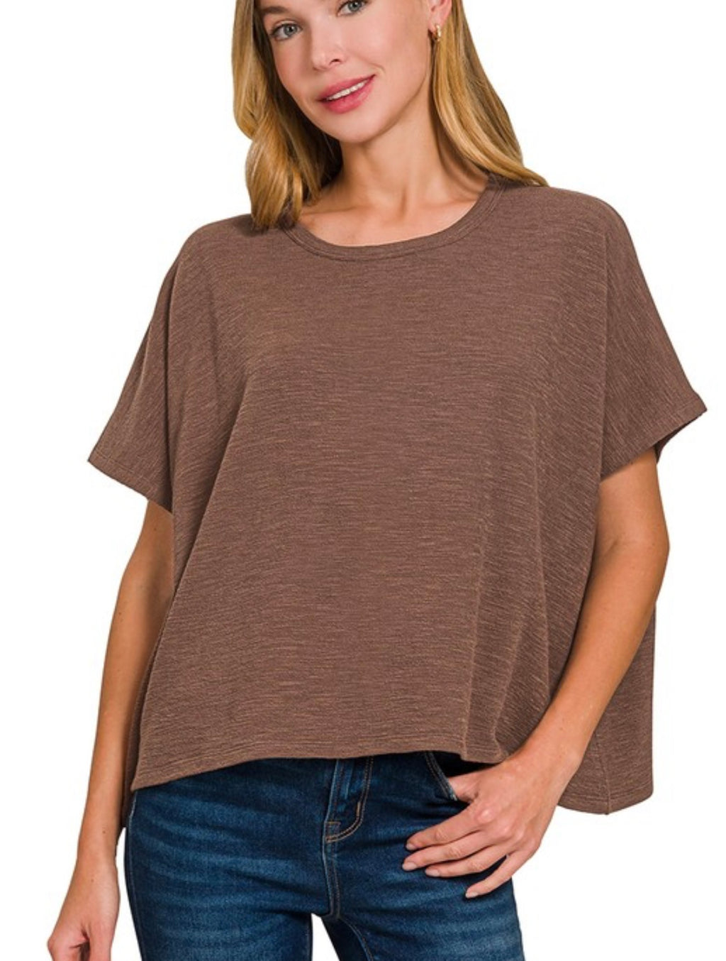 Cotton Slub Oversized Tee