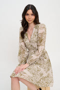Santorini Olive Sketch Dress