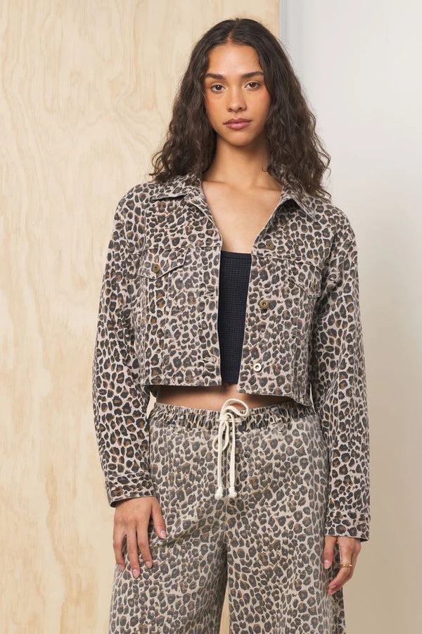 Leopard Crop Jacket