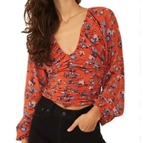Free People New Final Rose Blouse