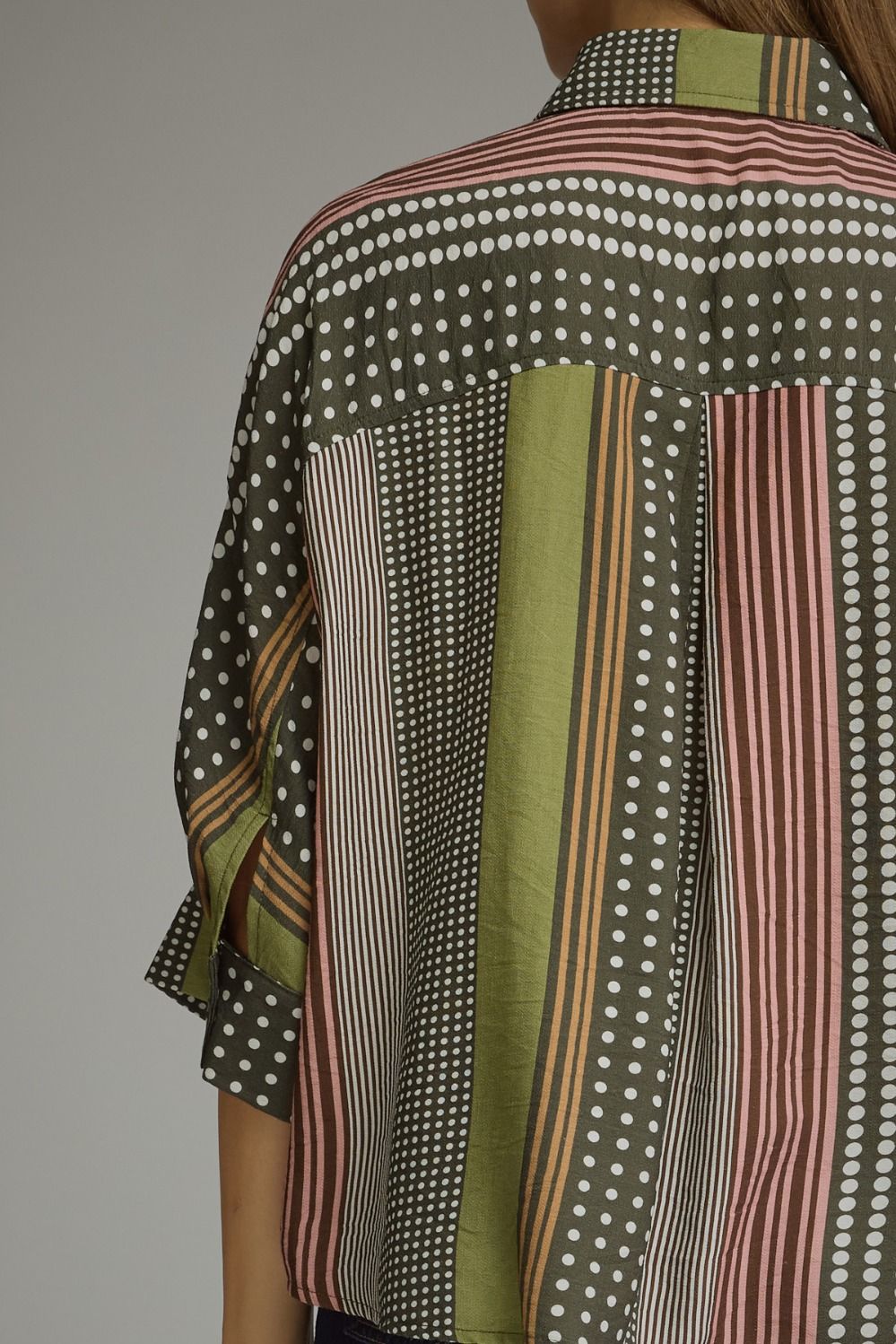 Olive Multi Pattern Top