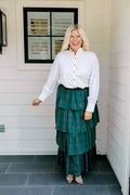 Riley Layerz Ruffle Skirt - Green Plaid