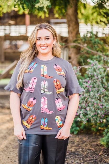 Carrie's Boot Tee by Layerz