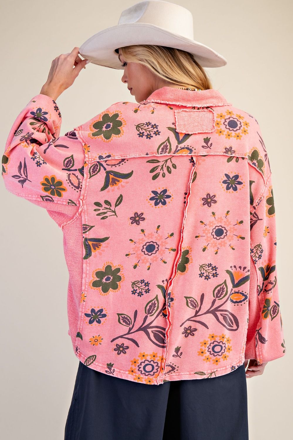 Floral Collared Pullover