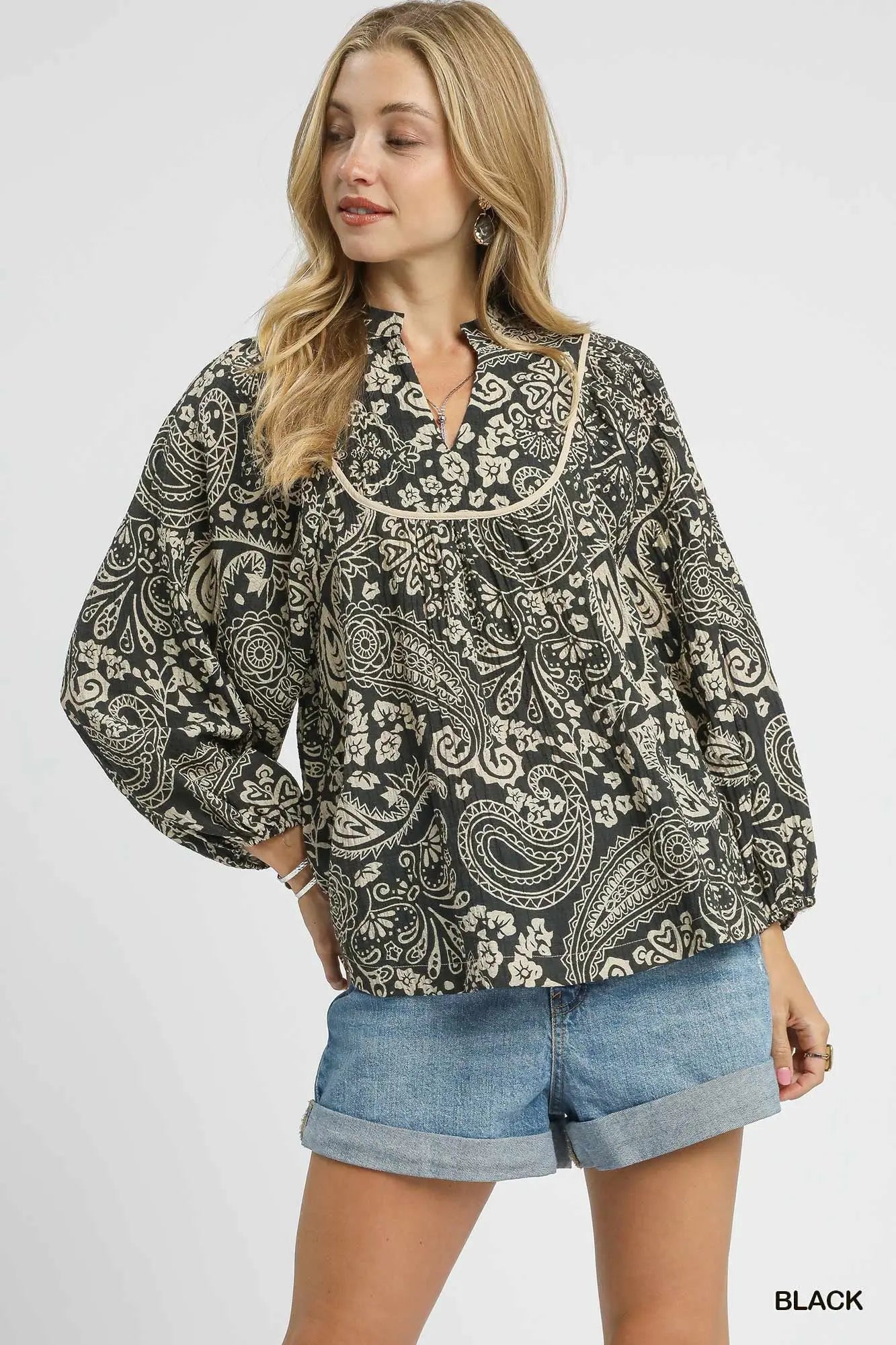 Boho Paisley Top