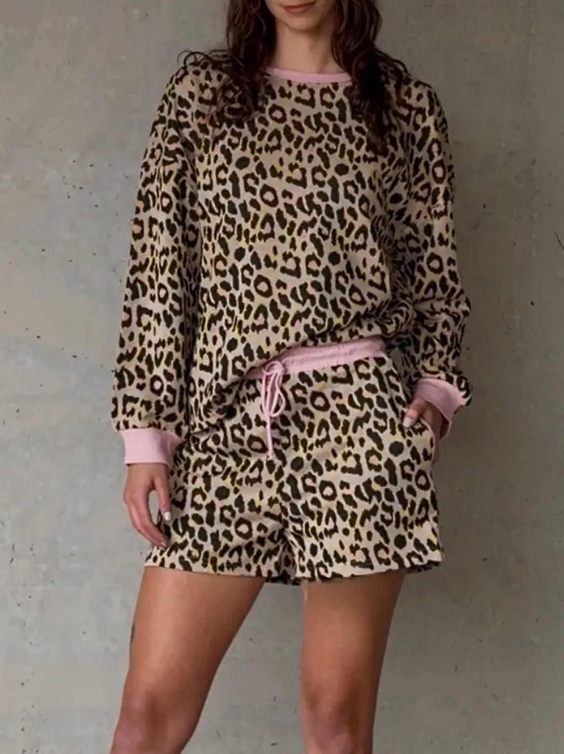 Pink Leopard Shorts