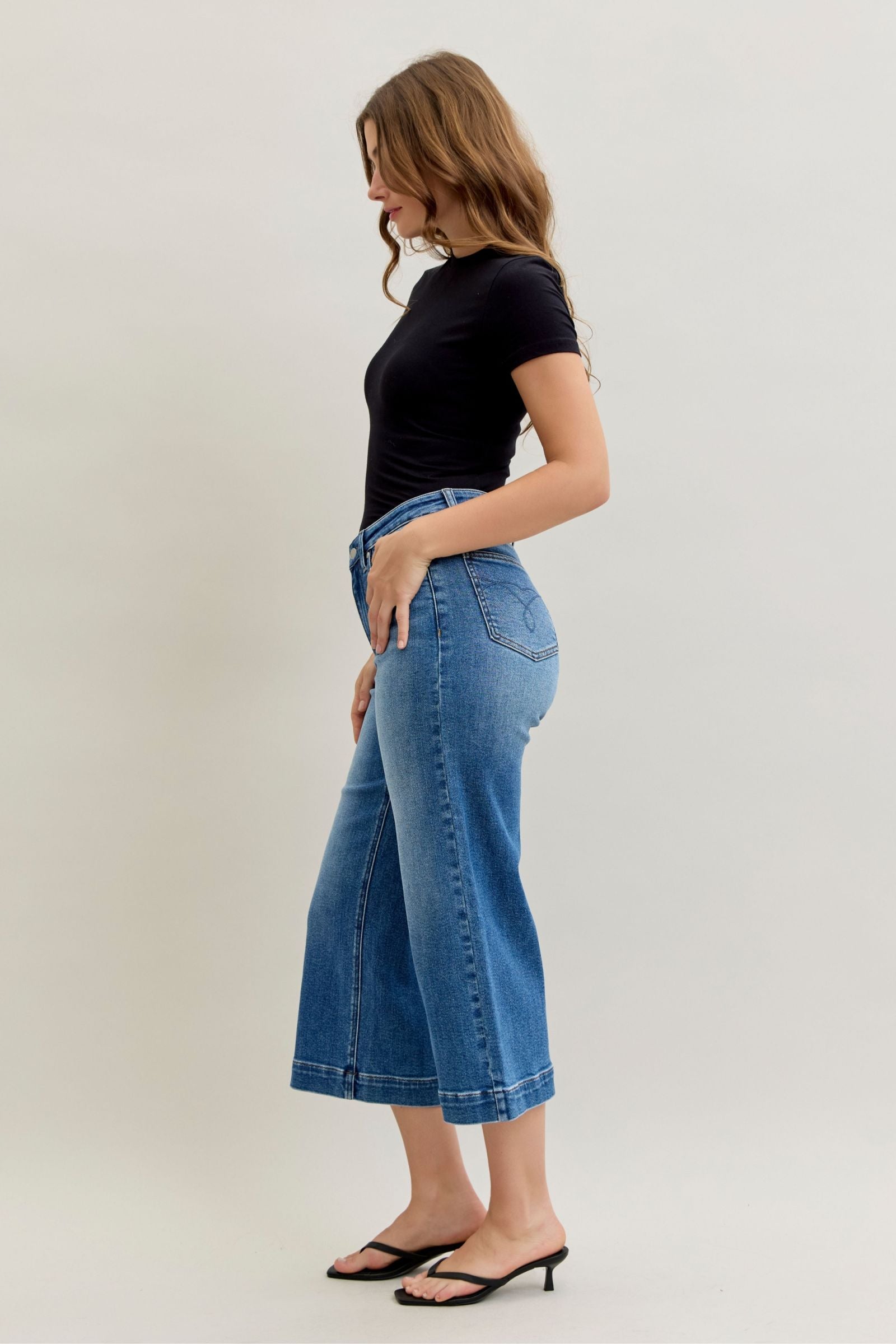 Wide Crop Denim