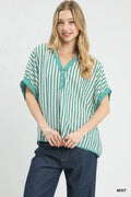 Mint Stripe Top