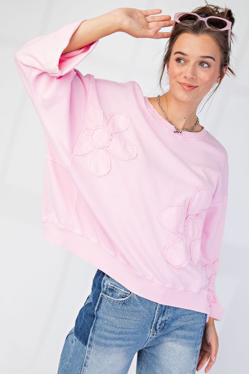 Flower Patch Washed Pullover