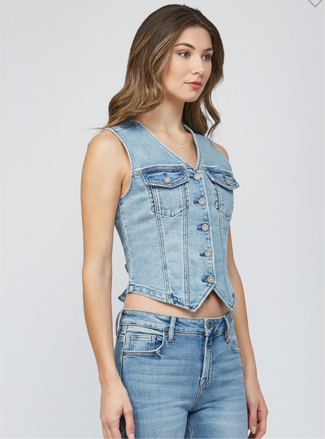 Fitted Denim Vest
